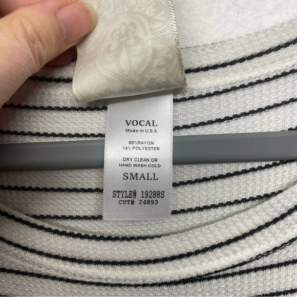 Vocal USA Stripe Cow Skull Western Shirt White Small - Picture 4 of 5